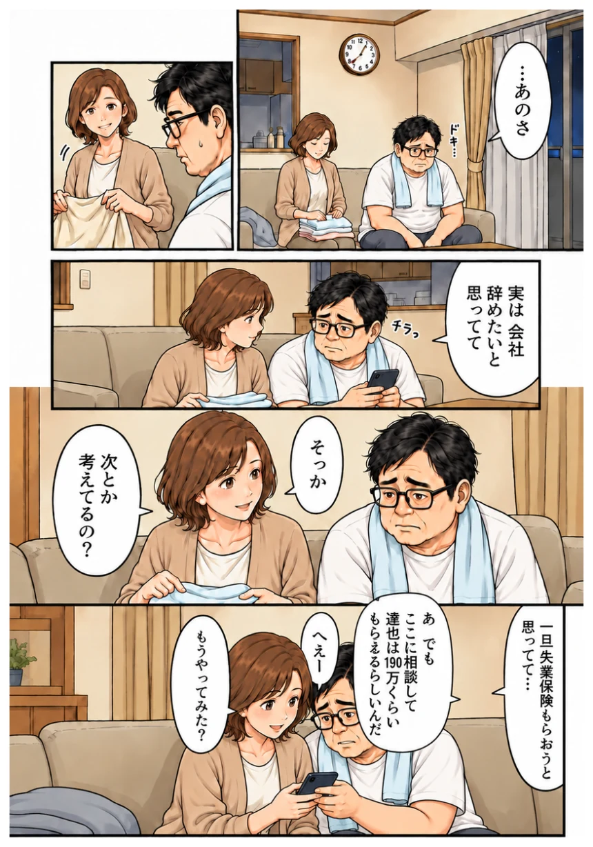漫画 妻に打ち明けると知ってたよ 一緒にやってみようよ